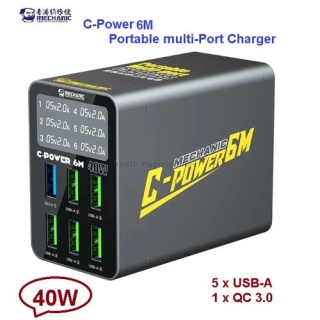 C Power 6M Station de Charge Rapide Numérique 40W à 6 Ports
