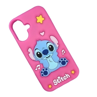 Coque Stitch pour iPhone 16 Rose