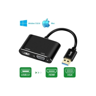Adaptateur USB 3.0 Vers VGA & HDMI 1080P