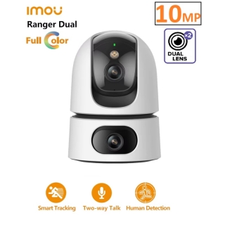 Camera Surveillance Wifi - 10Mp ( 2X 5Mp ) - Interne - Rotative - Double Lense