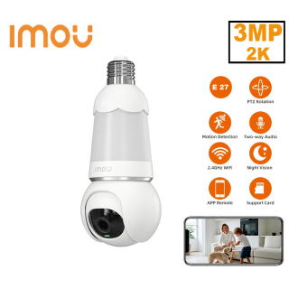 Caméra surveillance WiFi 3MP Bulb Cam Motorisée 360° Vision Nocturne Couleur Audio Bidirectionnel