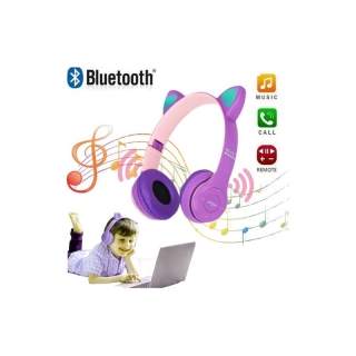 Casque Bluetooth - Micro SD - LED Lumière Colorée - CAT