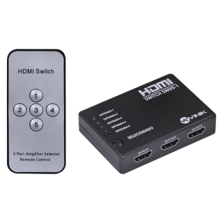 Switcheur HDMI - Commutateur - 5 Boutons - 5x HDMI