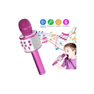 Microphone Karaoké Micro sd Bluetooth Rose