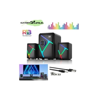 Speaker - Haut Parleur - USB + Jack 3.5 - RGB - N-192