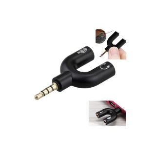Adaptateur Casque Jack vers 2xJack - PC vers GSM