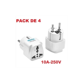 Pack Adaptateur - Secteur universel - 10A - 250V