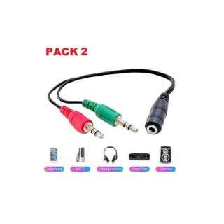 Pack Adaptateur 2 jack Mâle vers jack Femelle
