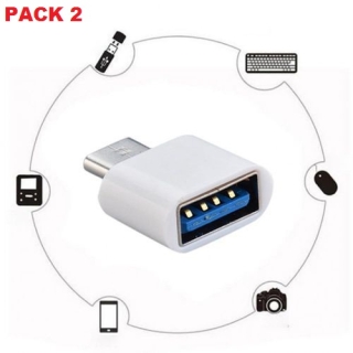 Pack 2 de Adaptateurs - USB - Vers Type C