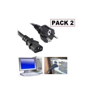 Pack 2 Câble alimentation pour PC de Bureau