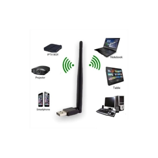Clé Wifi - USB - Avec Antenne - Sans Driver - Pour Recepteur