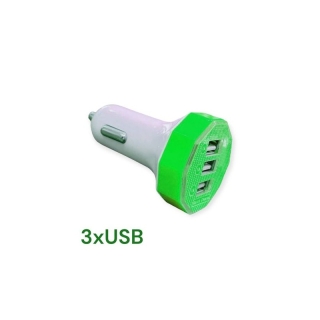 Chargeur Voiture - Allume Cigare - 3 Ports USB