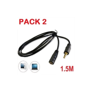 Pack 2 Rallonge - Raccord - Extension - Jack - 1.5M