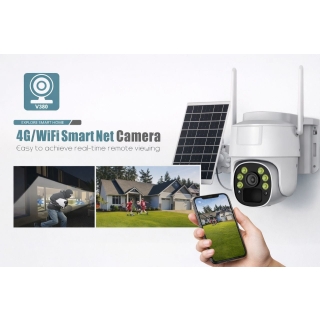 Caméra Surveillance 4G / WiFi - 4MP - Intelligente - avec Panneau Solaire - FULL COLOR - COLOR VU
