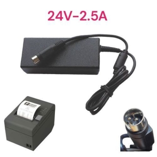 Chargeur Adaptateur Secteur 24V - 2.5A avec Fiche DIN 3 Broches