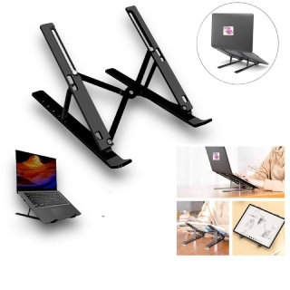 Support pliable et réglable pour PC portable et tablette - 8 niveaux