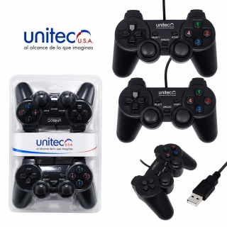 Lot de 2 Manettes de Jeu Analogiques USB