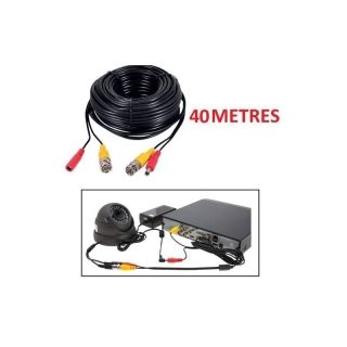 Câble Coaxial - BNC + DC - 40m