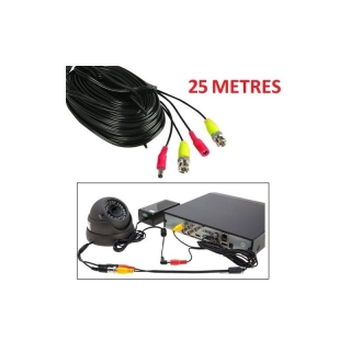 Câble Coaxial - BNC + DC - 25m