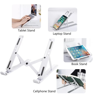Support pliable et réglable pour PC portable et tablette - 8 niveaux
