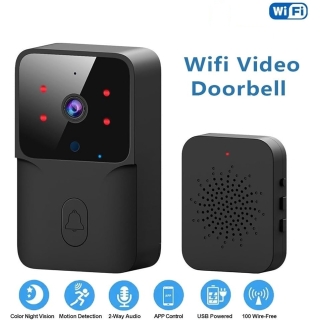 Sonnette Vidéo Wi-Fi HD Sans Fil – Mini Doorbell avec Audio Bidirectionnel