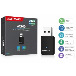 Clé USB Wi-Fi Double Bande Haute Performance - Hikvision AX900 Wi-Fi 6 Nano USB Adapter