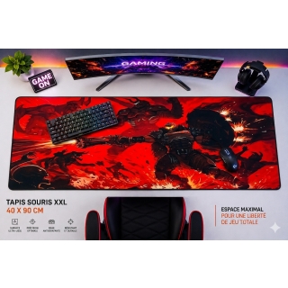 Tapis de Souris Gaming XXL - Édition DOOM Eternal (Hellfire) - 900x400mm