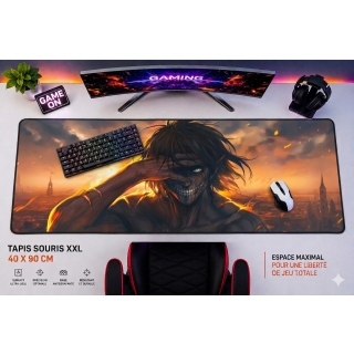 TAPIS SOURIS GAMING 40X90 Attack on Titan - Eren Yeager Edition