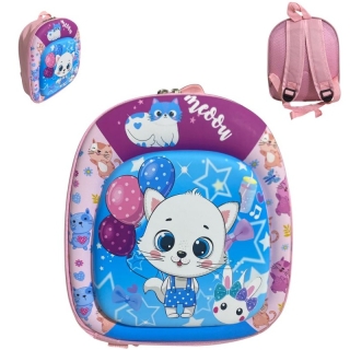 Sac à Dos Fille – Design Cute Rose avec Dos Rigide