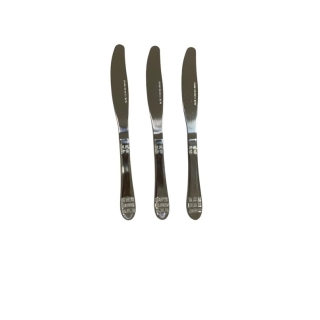 Lot de 3 Couteaux à Pain Inox 22,5 cm – Couleur Argentée