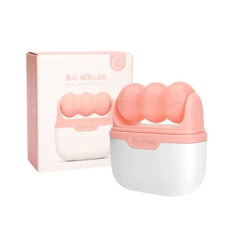 Rouleau Masseur de Glace pour Le Visage avec 2 têtes- Rose