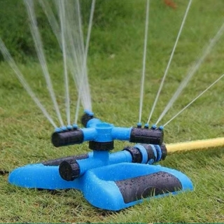 Arroseur de Pelouse Rotatif 360° – Pulvérisateur d’Arrosage Bleu en ABS Durable