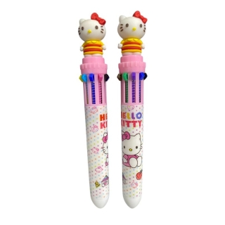 Kit de 2 Stylos Multicolores pour Enfants – Design Tête Hello Kitty