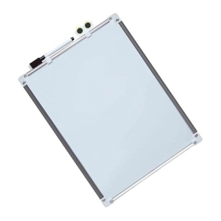 Tableau blanc magnétique effaçable double face avec marqueur et aimants 30 x 20 cm