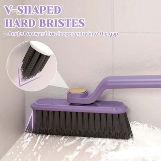 Brosse de nettoyage rotative 360° avec pince et spatule