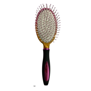 Brosse à Cheveux Plastique Violet et Doré