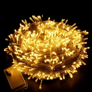Kit 100 LED Guirlande De Fête Lumineuse 10m Jaune