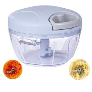Hachoir Manuel 500 ml avec 3 Lames en Acier Inoxydable Bleu
