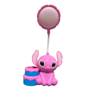 Veilleuse Stitch Rose avec porte-stylo