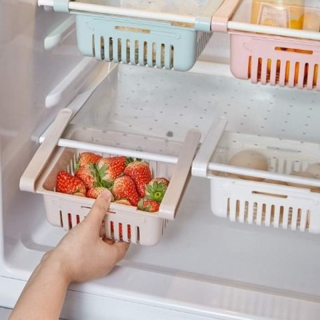 Boite de rangement rétractable pour tiroir de réfrigérateur