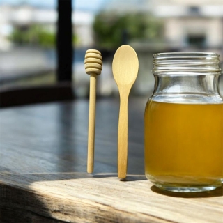 Set de couverts en bois pour miel