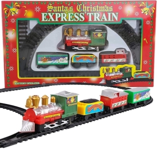 Train Miniature avec Rails , tête et 3 Cabines