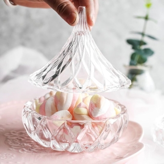 Boîte à Bijoux en Verre avec Couvercle