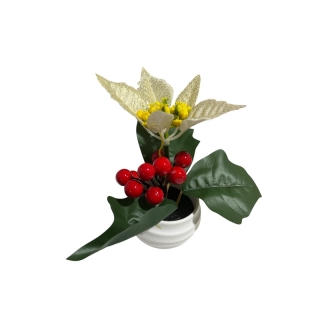 Mini Plante Artificielle avec Fleur