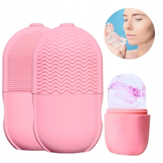 Rouleau de glace Rose pour le visage 2 en 1 rafraîchissant et nettoyant, conçu pour les soins de la peau