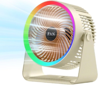 Ventilateur de table USB 5 vitesses et 5 lumières
