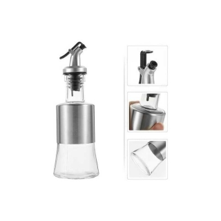 Distributeur d’huile et de vinaigre en verre et acier inoxydable