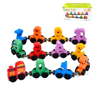Train d'apprentissage chiffres en Bois (0-10)- Set Magnétique Montessori