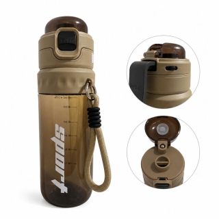 Bouteille d'eau 750 ml avec vaporisateur Marron