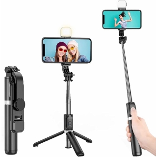 Perche À Selfie Avec Télécommande Et Trépied Avec LED Light